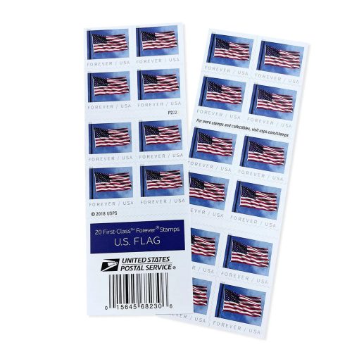 28_1_7ae502cf-8ec7-4aae-9333-25789f8eb7f7 2019 US Flags Forever First Class Postage Stamps