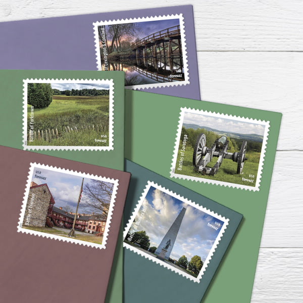 2025 Battlefields of the American Revolution Forever First Class Postage Stamps