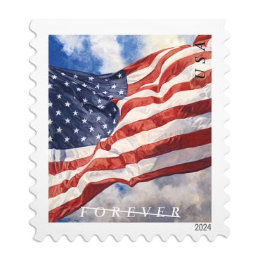 684904-L0_3f7e6dde-1718-4a84-a49d-856f5aa87a18-1 2024 U.S. Flags Forever First Class Postage Stamps
