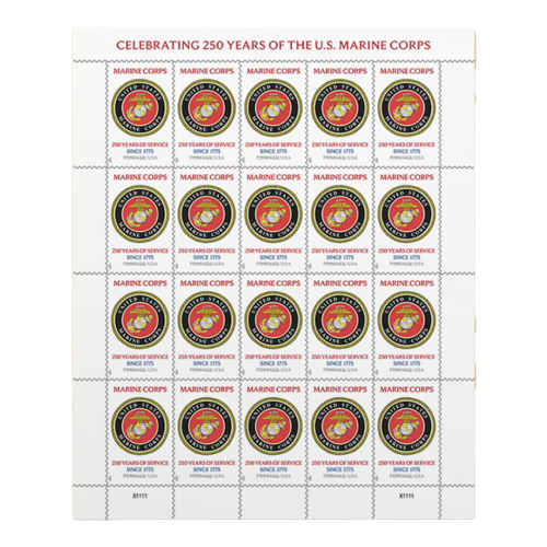 9_75d7638a-b558-44c3-ba95-c74f085cc85a 2025 U.S. Marine Corps of 20 250th Forever First Class Postage Stamps