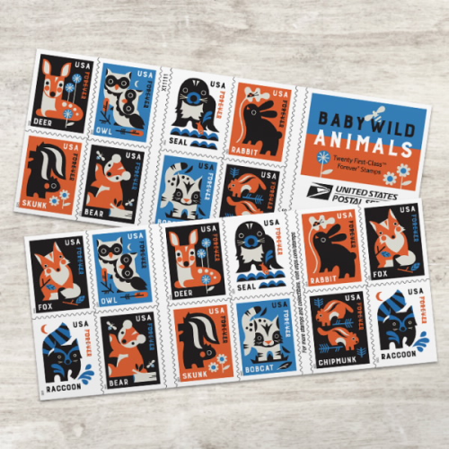fb8ea0b0fcaaa1f822abb3186035652 2025 Baby Wild Animals Forever First Class Postage Stamps
